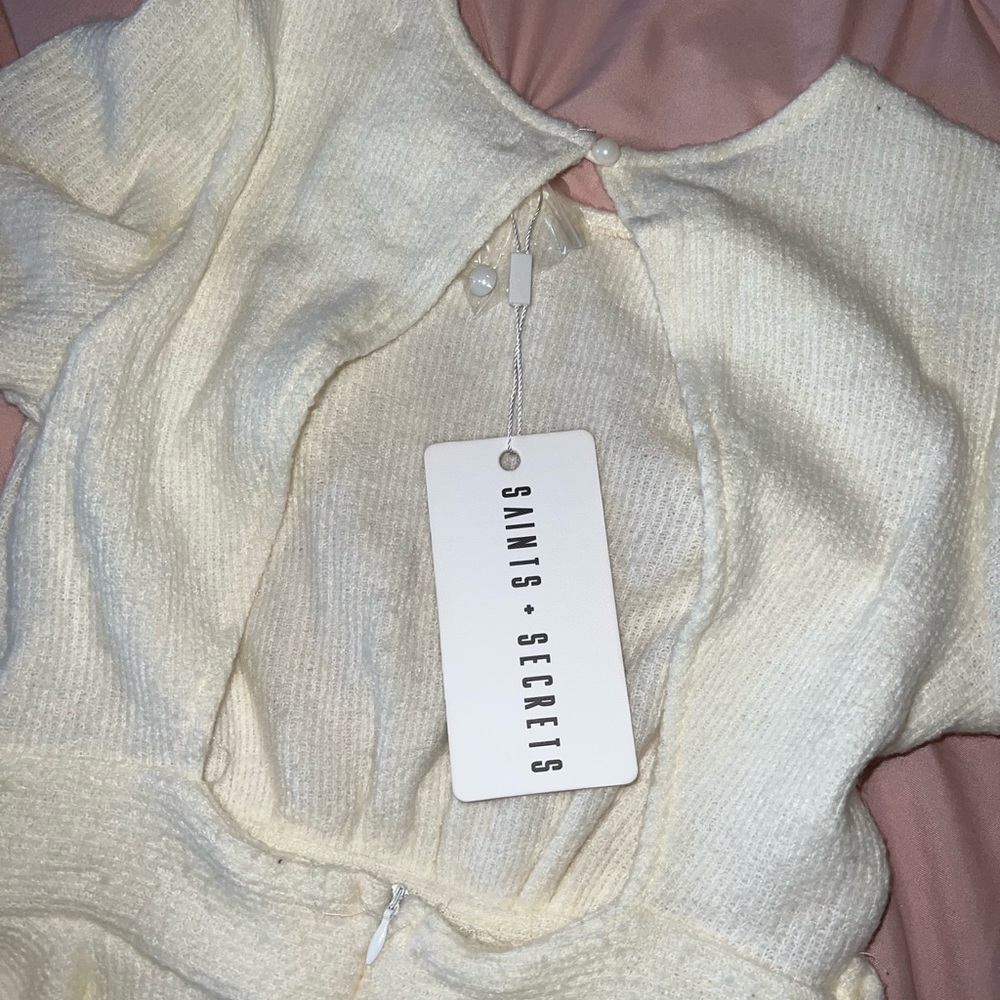 White Ruffled Romper - Picture 5 of 6